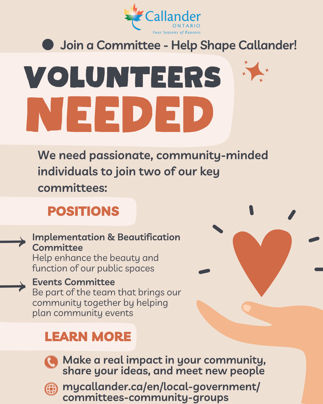 Join a Committee - Help Shape Callander!
